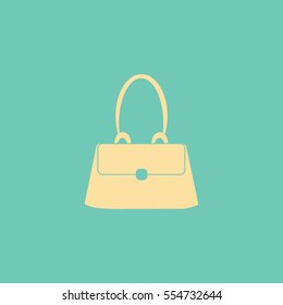 Flat icon. Lady's bag