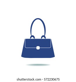 Flat icon. Lady's bag