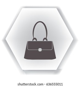 Icono plano. Bolso de la dama