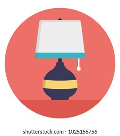 Flat icon lamp, night lamp 