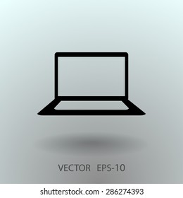 Icono plano del portátil