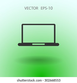 Ícone plano do laptop
