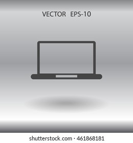 Ícone plano do laptop
