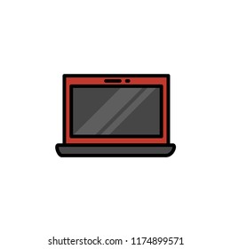 flat icon laptop for symbol, web, design