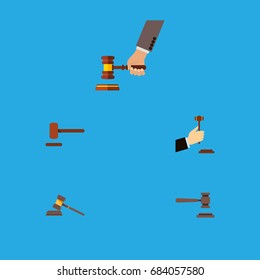 Flat Icon Lawyer Set Of Crime, Law, Defense And Other Vector Objects. Also Includes Court, Law, Defense Elements.