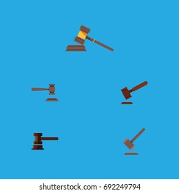 Flat Icon Lawyer Set Of Justice, Court, Tribunal And Other Vector Objects. Also Includes Court, Tribunal, Crime Elements.