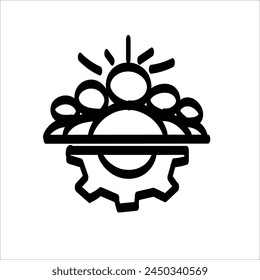 Flat icon of leadership vector