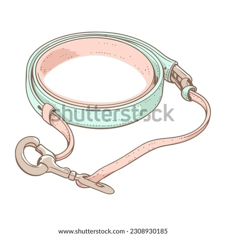 Flat icon, leather rein icon isolated
