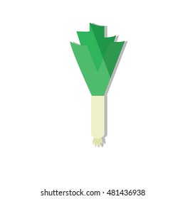 Flat icon of leek