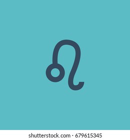 Flat Icon Leo Element. Vector Illustration Of Flat Icon Lion Isolated On Clean Background. Can Be Used As Leo, Lion And Zodiac Symbols.