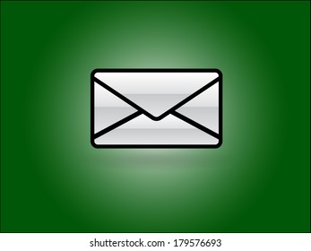 Flat icon of letter