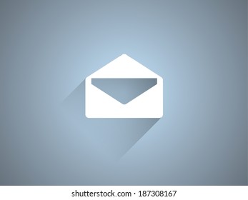 Flat icon of letter