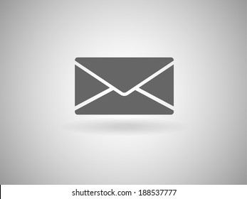 Flat icon of letter