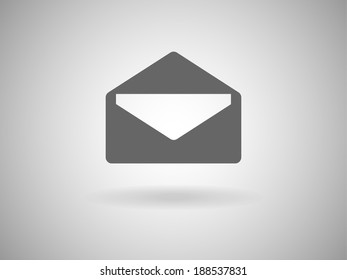 Flat icon of letter