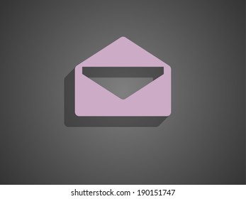 Flat icon of letter