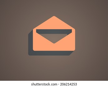 Flaches Symbol für Buchstaben