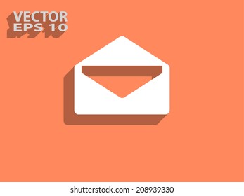 Flat icon of letter