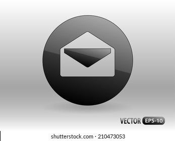 Flat icon of letter