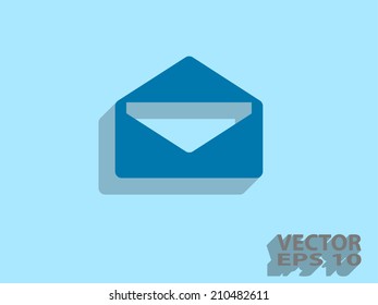 Flat icon of letter