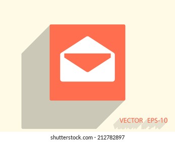 Flat icon of letter
