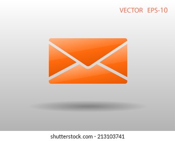 Flat icon of letter