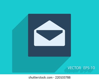 Flat icon of letter