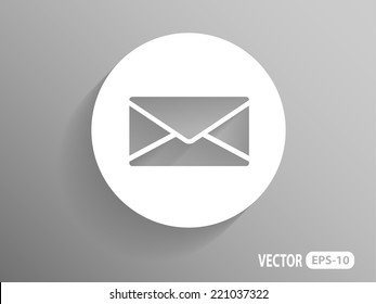 Flat icon of letter