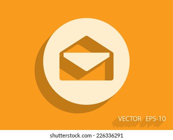 Flat icon of letter