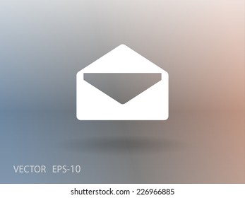 Flat icon of letter