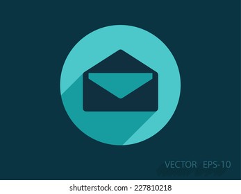Flat icon of letter