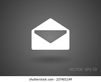 Flat icon of letter