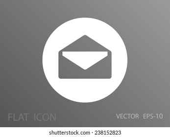 Flat icon of letter