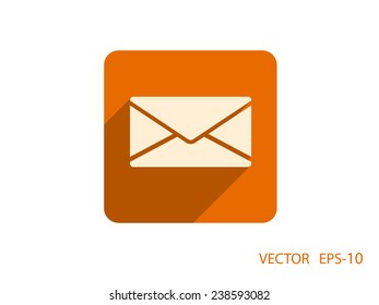 Flat icon of letter