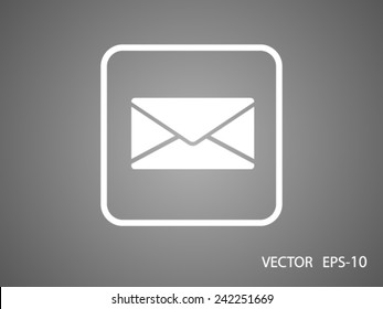 Flat icon of letter