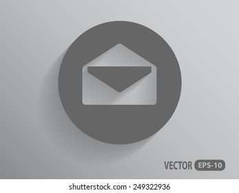 Flat icon of letter