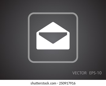 Icono plano de la letra