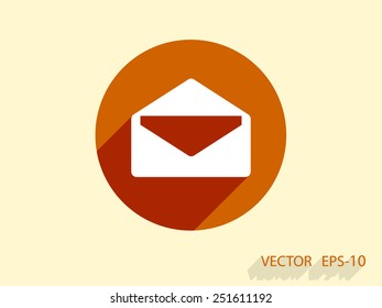 Flat icon of letter