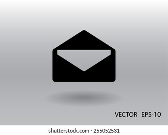 Flat icon of letter