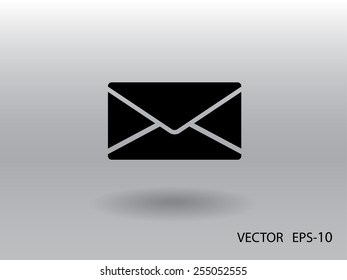 Flat icon of letter