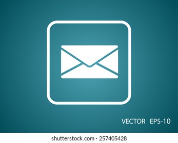 Flat icon of letter