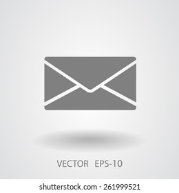 Flat icon of letter
