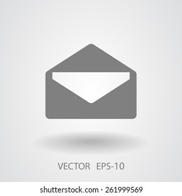 Flat icon of letter