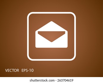 Flat icon of letter