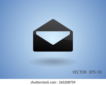 Flat icon of letter