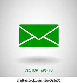 Flat icon of letter