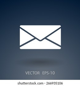 Flat icon of letter