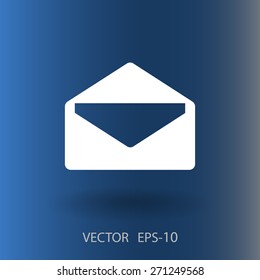 Flat icon of letter