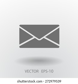 Flat icon of letter
