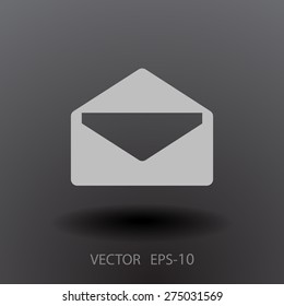 Icono plano de la letra