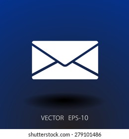 Flat icon of letter
